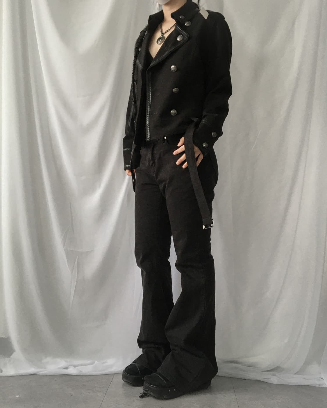 Algonquins double button belted jacket 상품이미지8