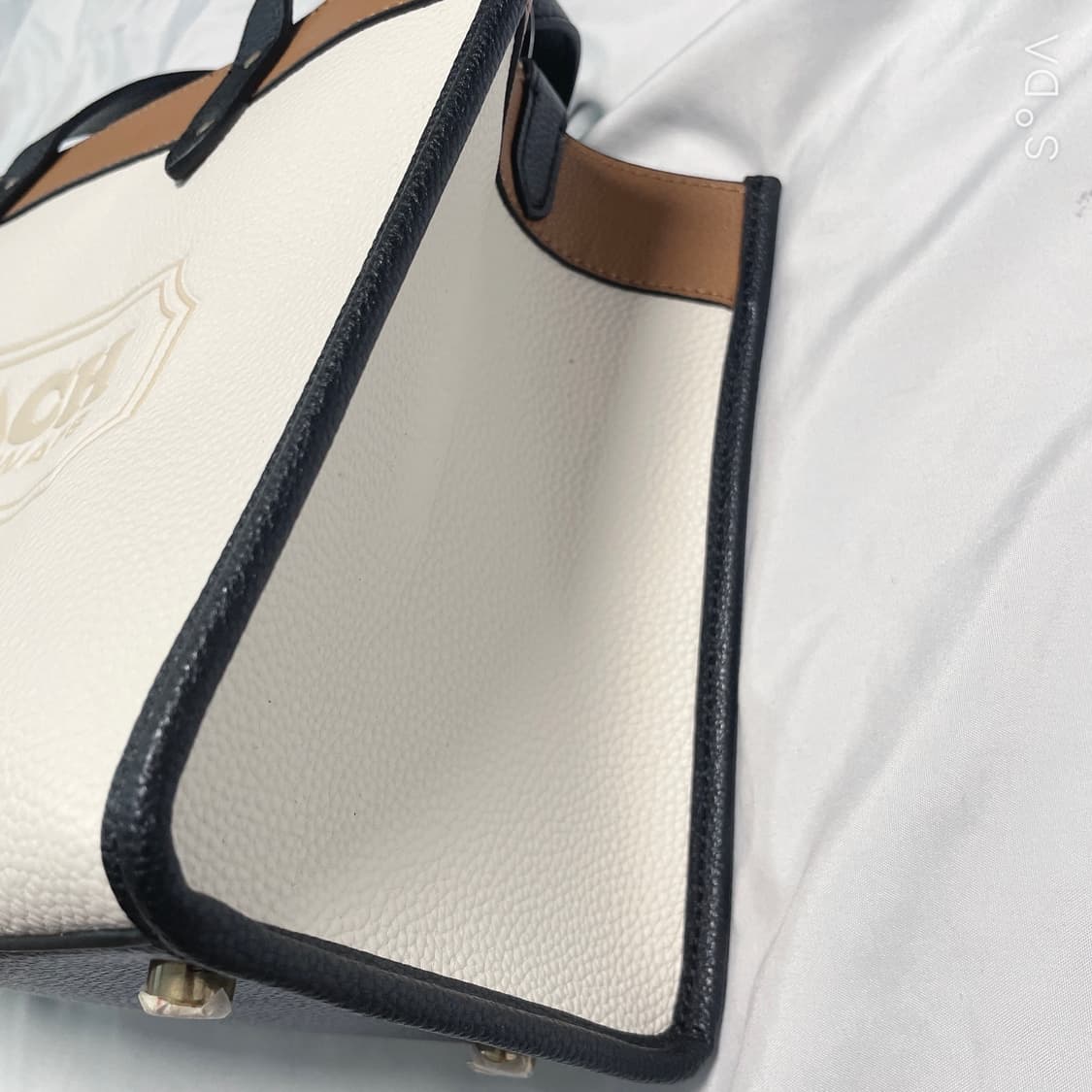 코치 레더웨어 토트백 아이보리/브라운 상품이미지3