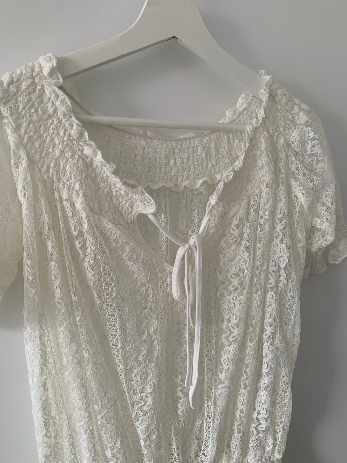 레이스 시스루 탑 상품이미지7