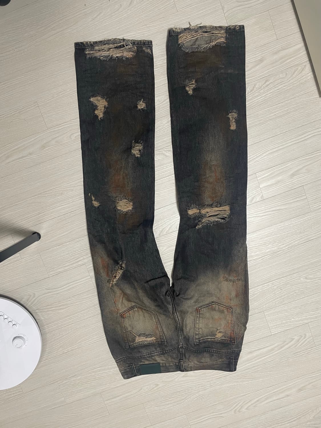 언더마이카 레드 페인트 워싱 그런지진 상품이미지2