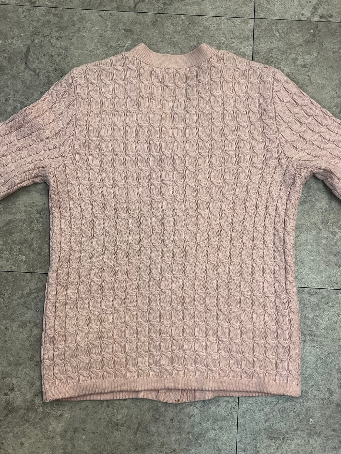 시스템 꽈배기 가디건 핑크 90 #csz2376 상품이미지8