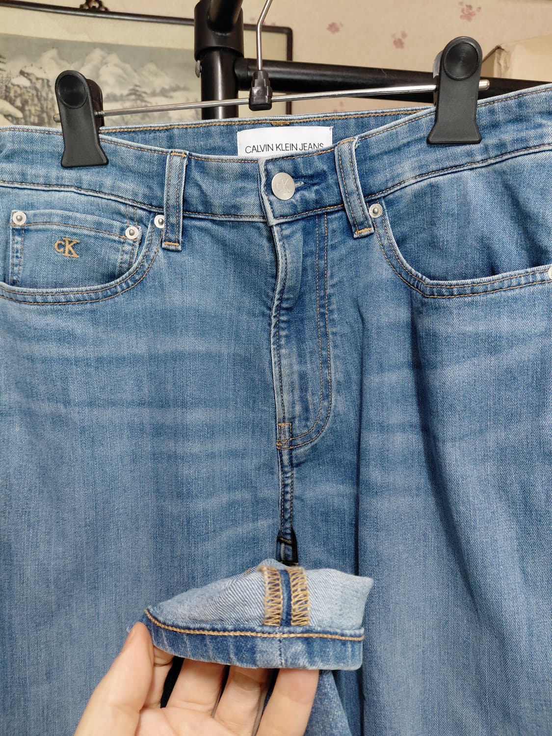 [캘빈클라인](춘하용)슬림스트레이트 크롭 데님 청바지 31사이즈 상품이미지10