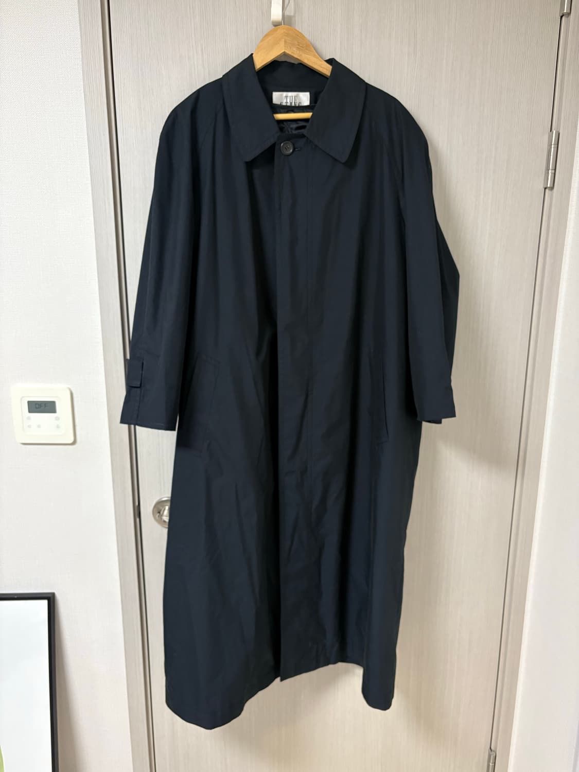 빈티지 발마칸 롱 트렌치 코트 네이비 100사이즈 상품이미지1