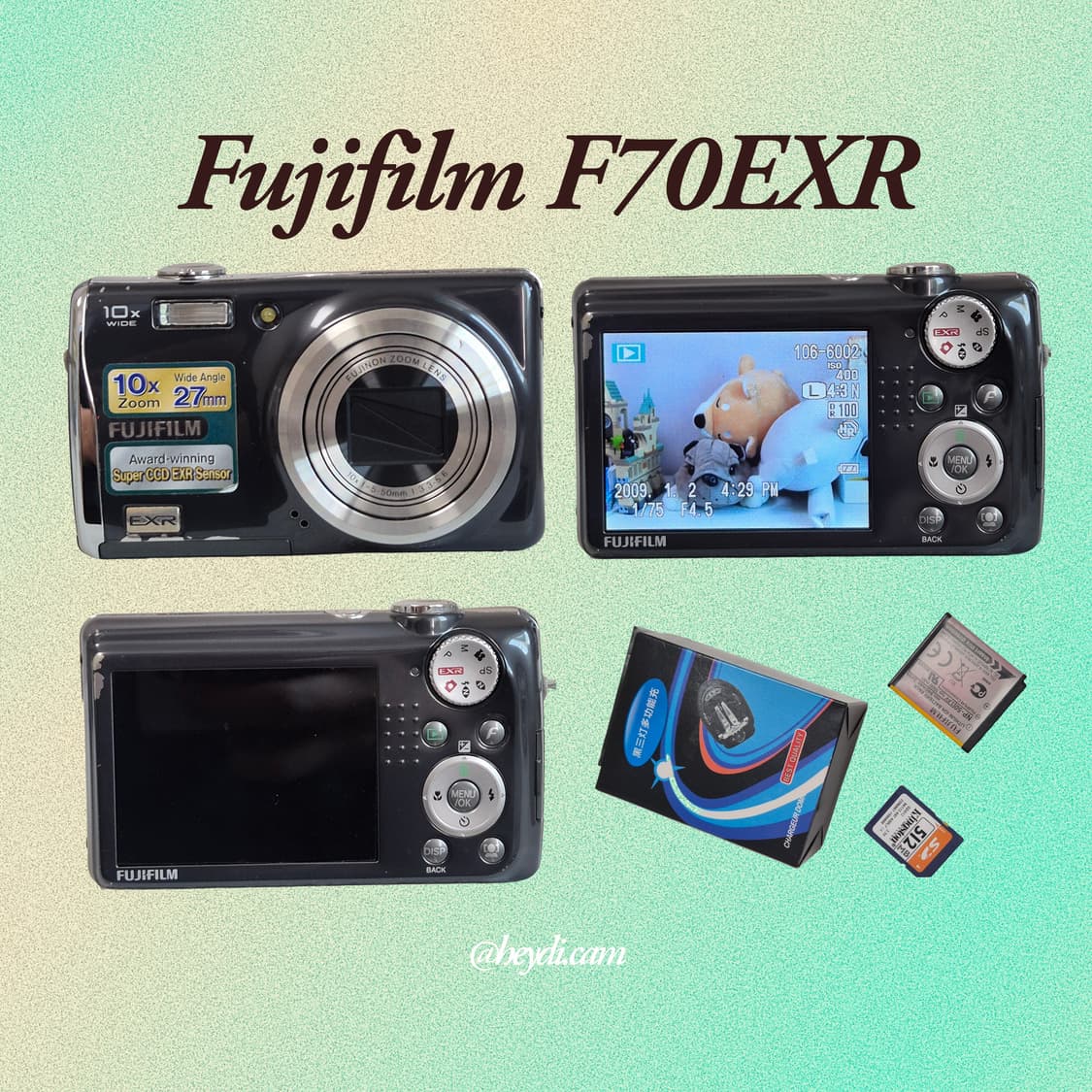 (아일릿원희) 후지 F70EXR(fuji F70EXR) 블랙 상품이미지2