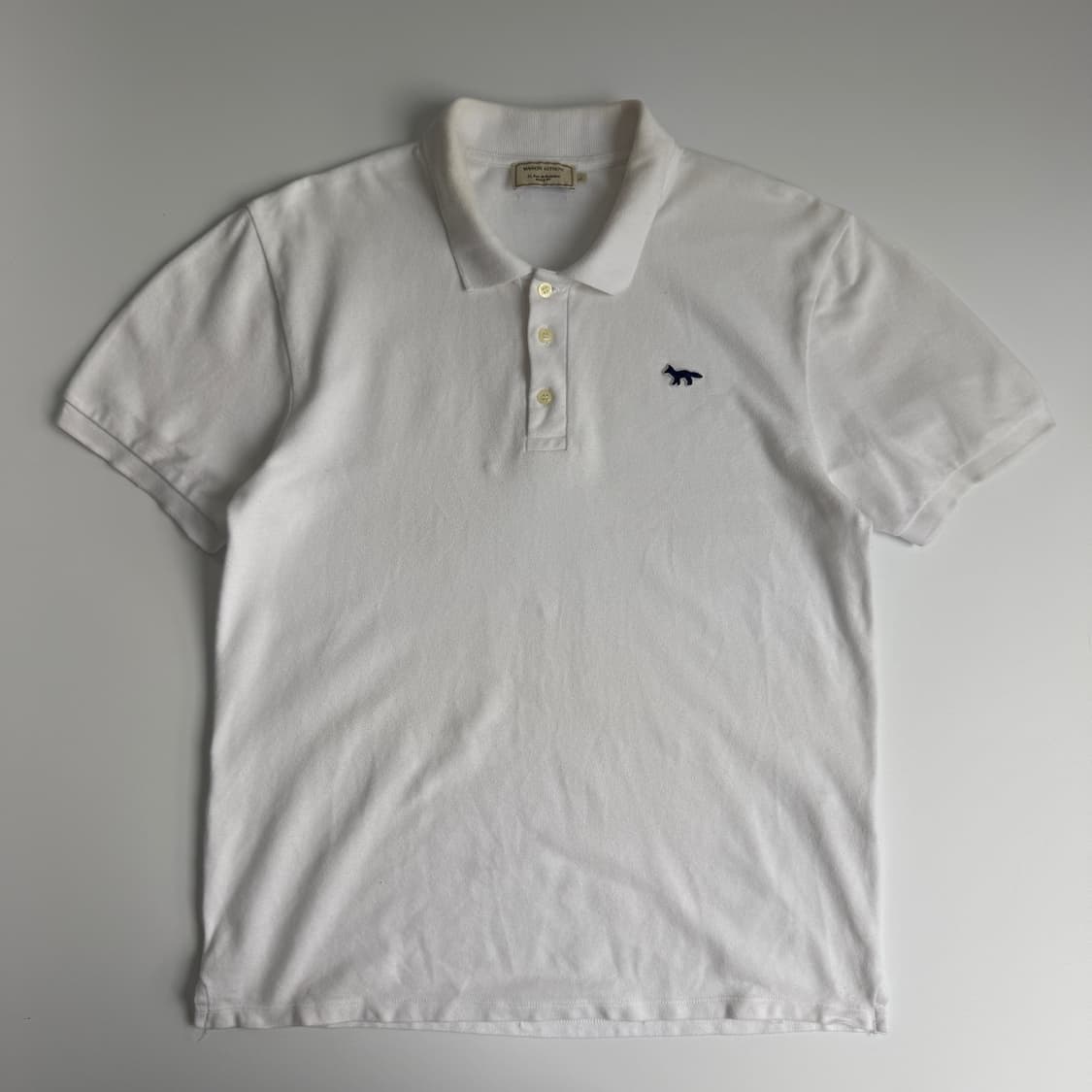 Maison kitsune  메종키츠네 코튼 폭스패치 화이트 폴로셔츠   상품이미지1