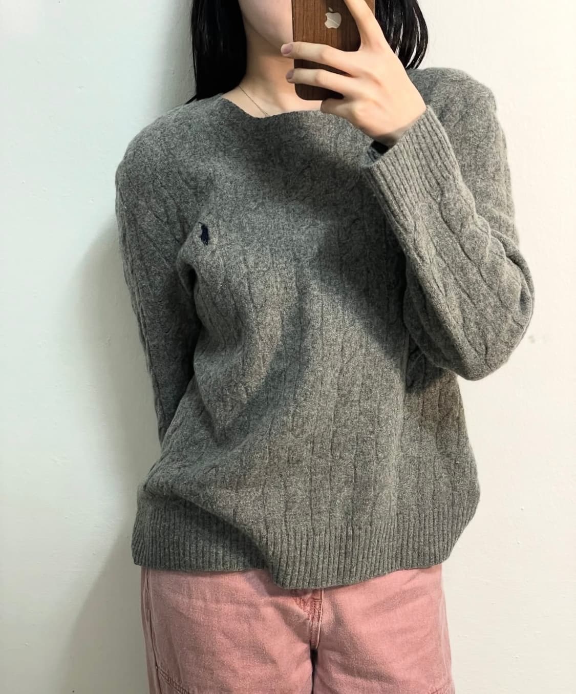 폴로 꽈배기 니트 상품이미지1