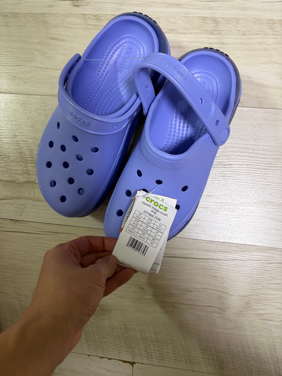 [240] 크록스 클래식 메가 크러쉬 클로그 문 젤리 새상품 상품이미지2