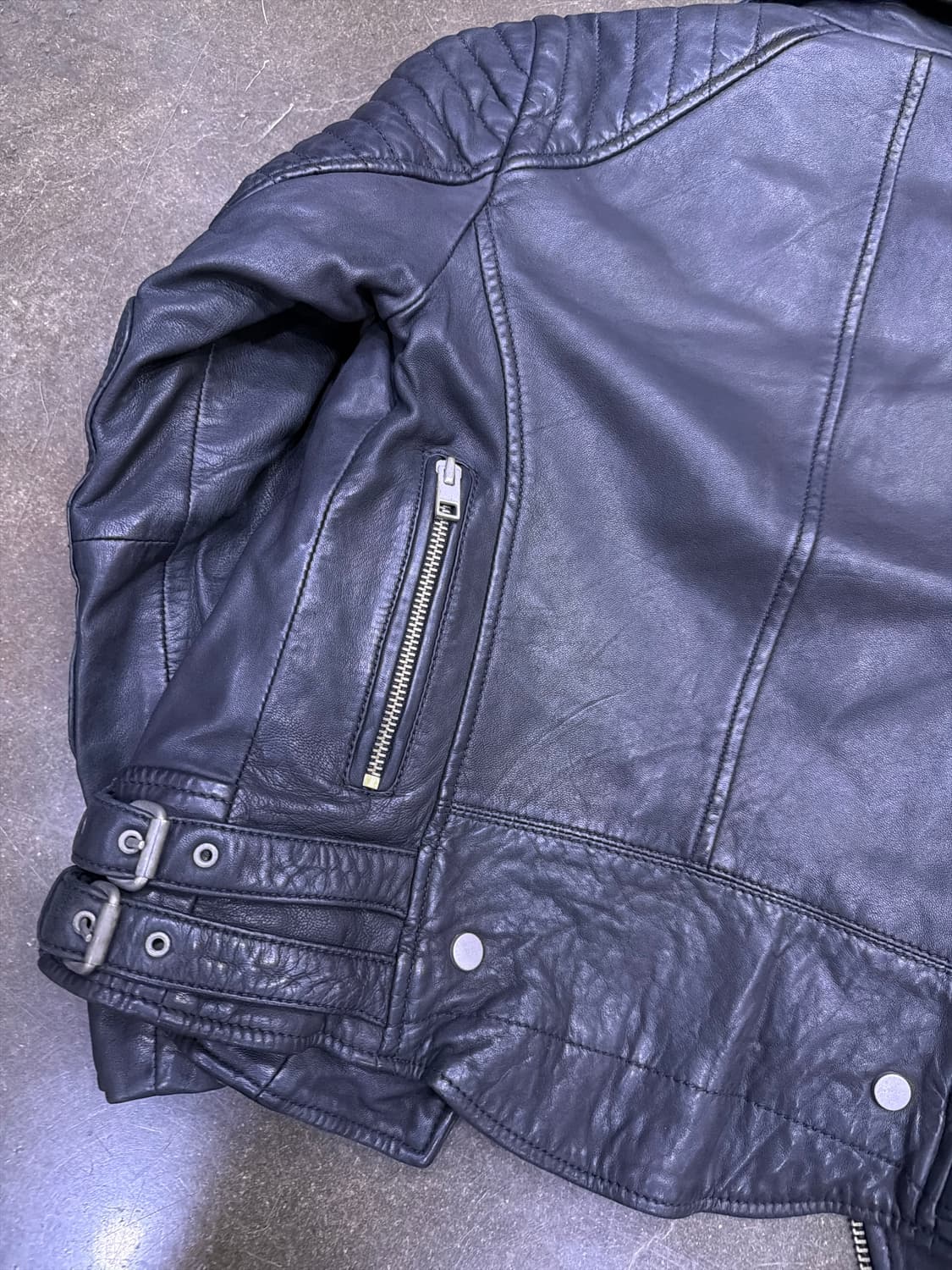 올세인츠 파핀 소가죽 바이커 라이더자켓 32 상품이미지7