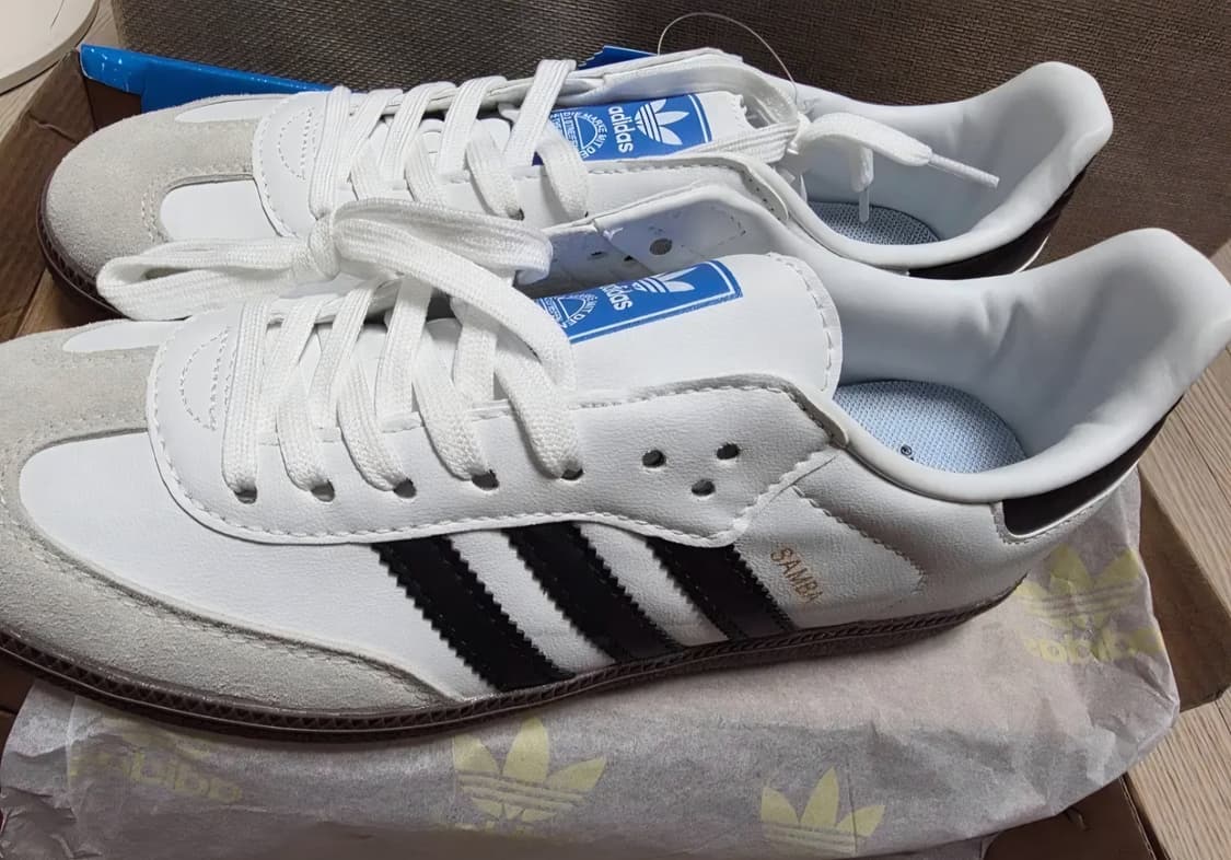 아디다스 삼바 OG 화이트 블랙 스니커즈 상품이미지3