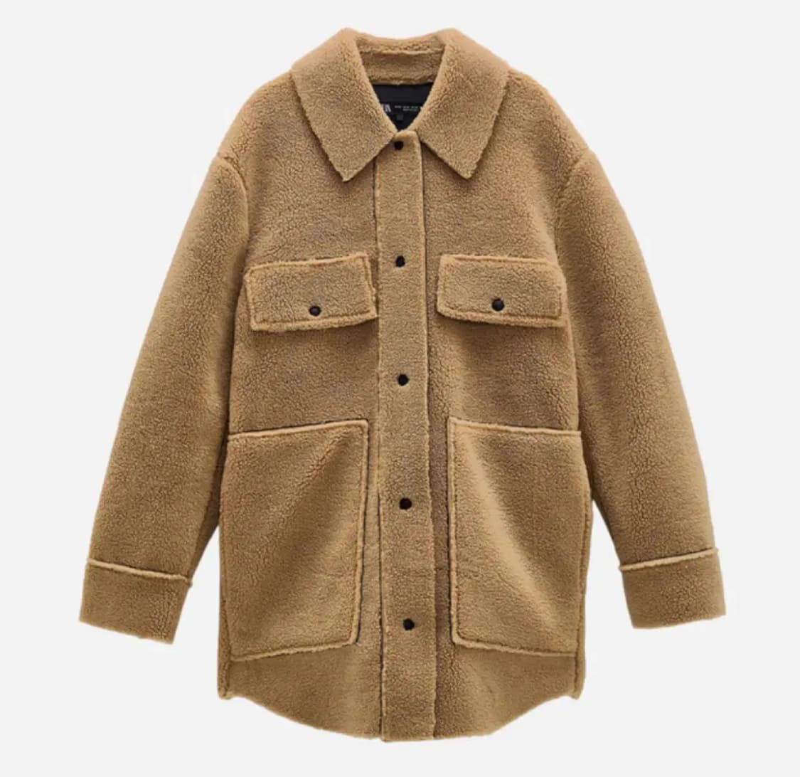 66) ZARA 자라 오버핏 양털 무스탕자켓 상품이미지3