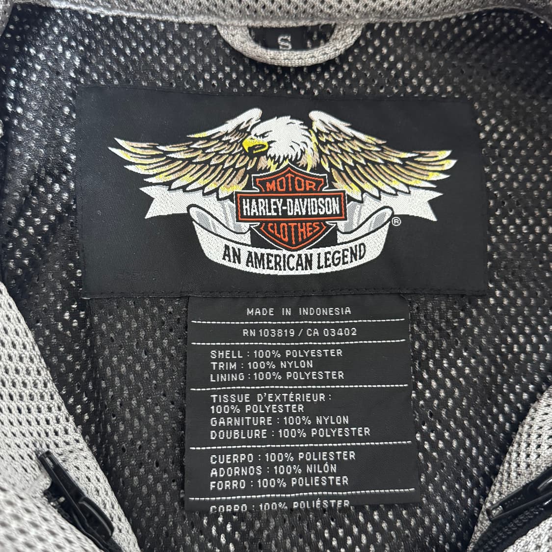할리데이비슨 메탈릭 메쉬 바이커 자켓 S 상품이미지3