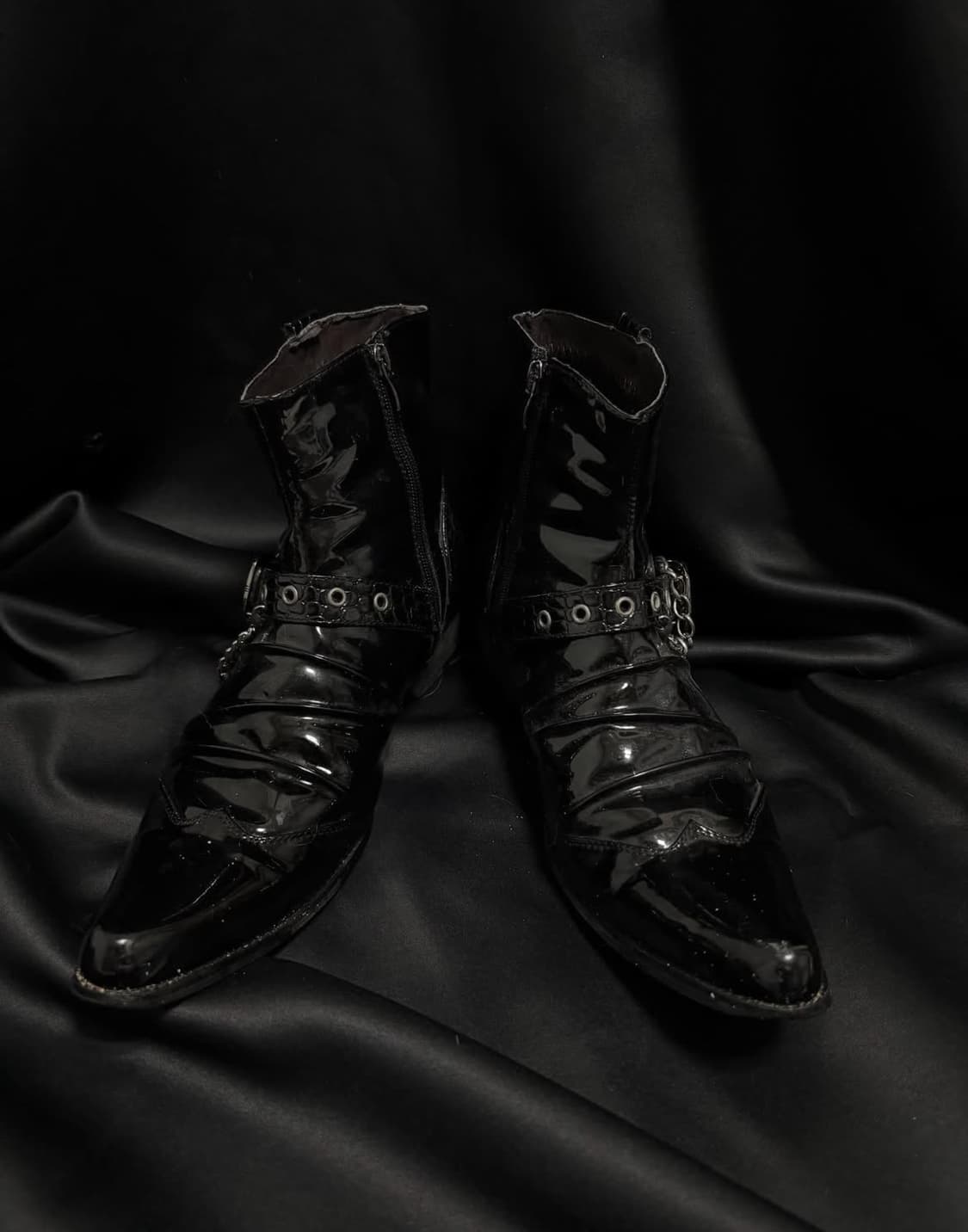 "Unknown" 00's Design Chain&Buckle Boots 상품이미지2