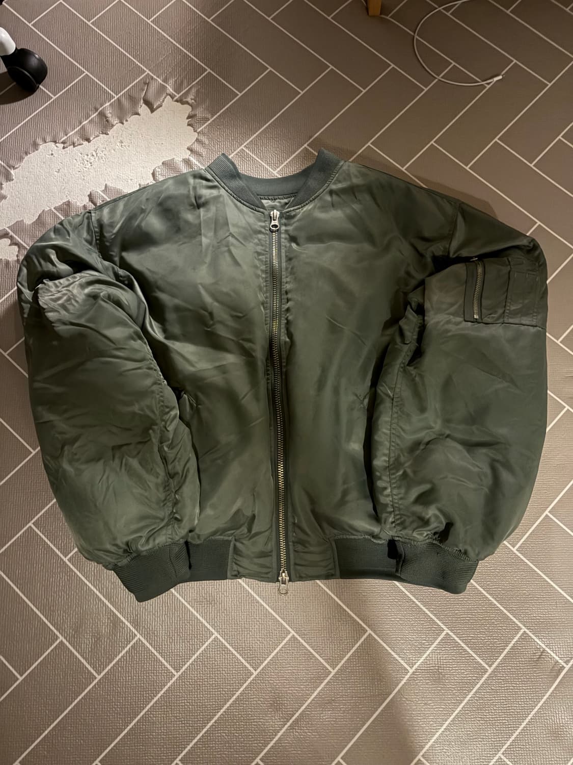 빈티지 MA-1 항공점퍼 카키색상 상품이미지1