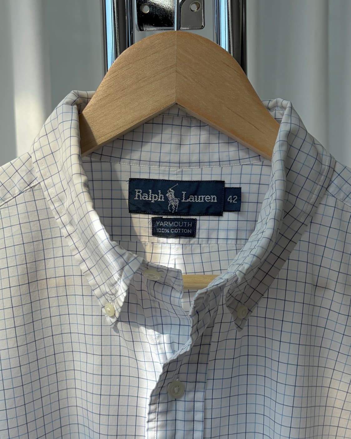 [M-L]폴로 랄프로렌 포플린 체크 반팔 셔츠 상품이미지8