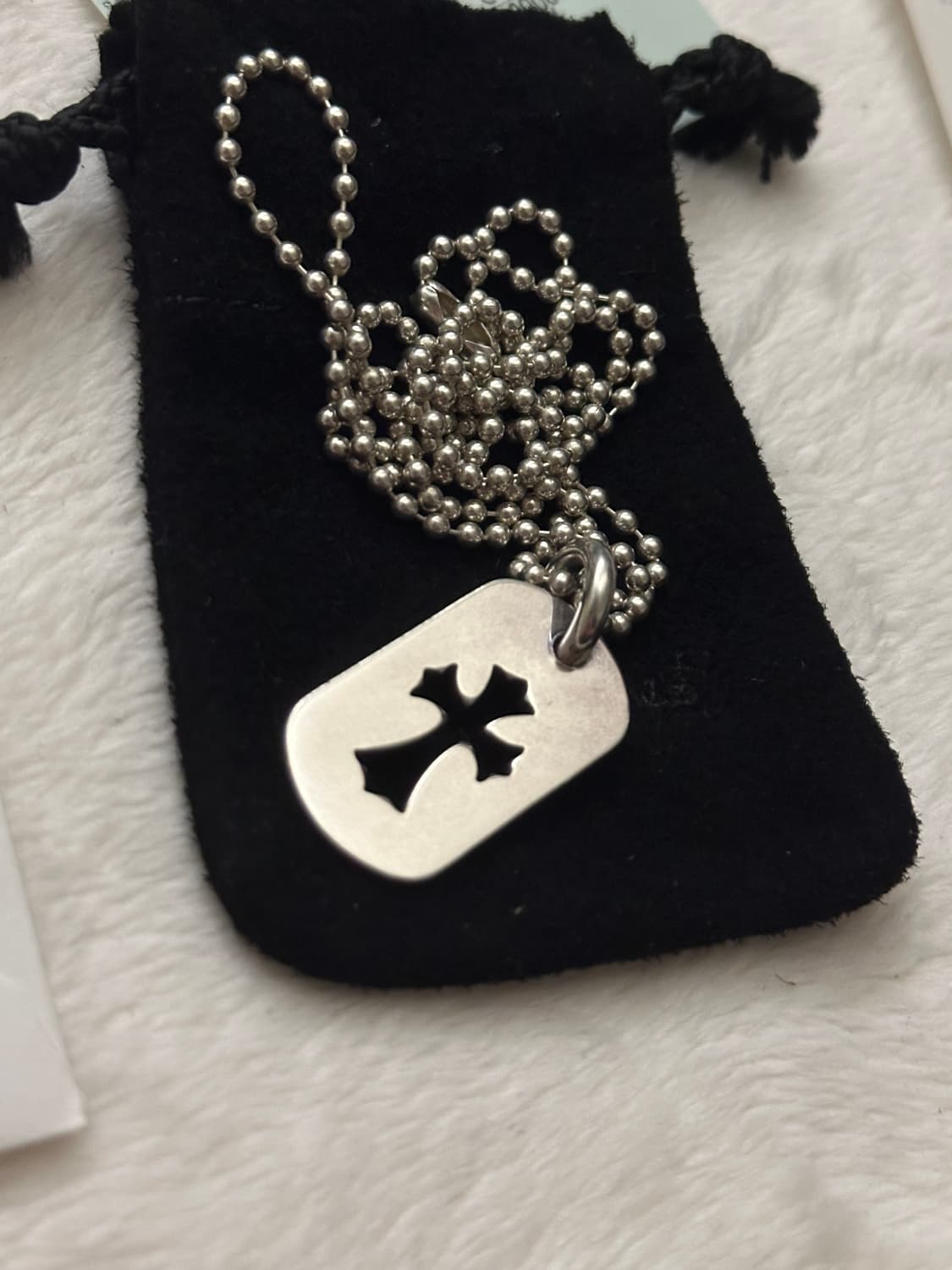 크롬하츠 도그택 스몰+정품 볼체인 상품이미지3