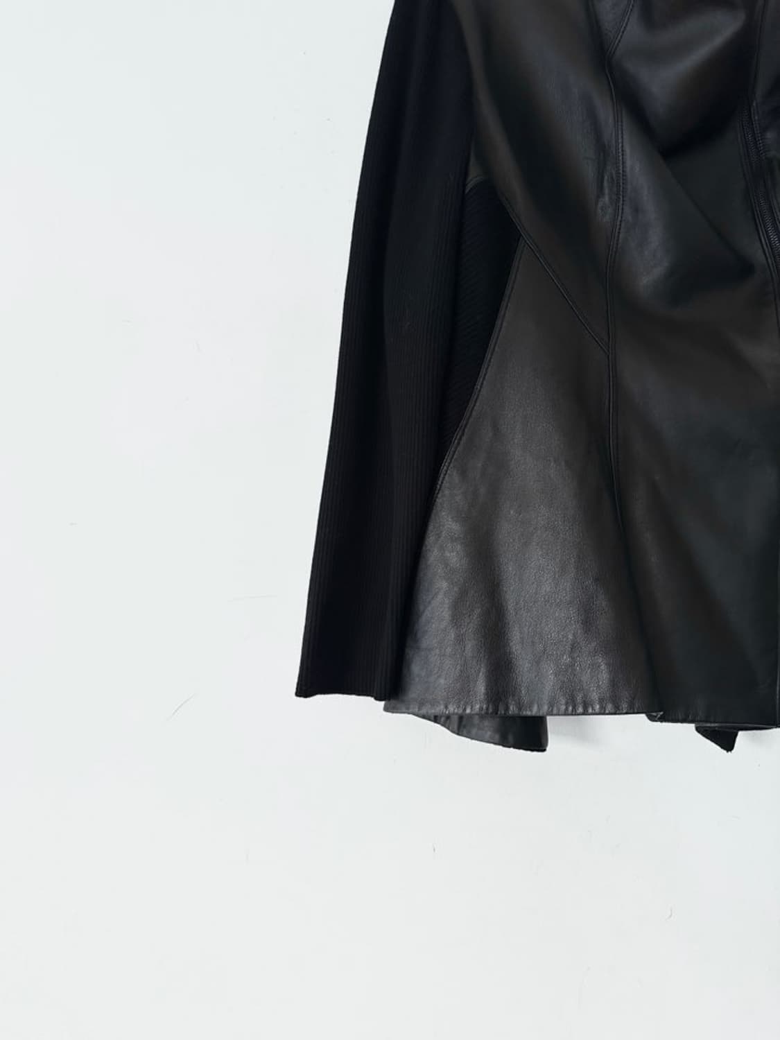 LIESANGBONG diagonal zip leather jacket 상품이미지4