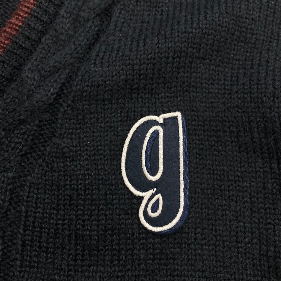 골라 알파벳 로고 니트 가디건 상품이미지2