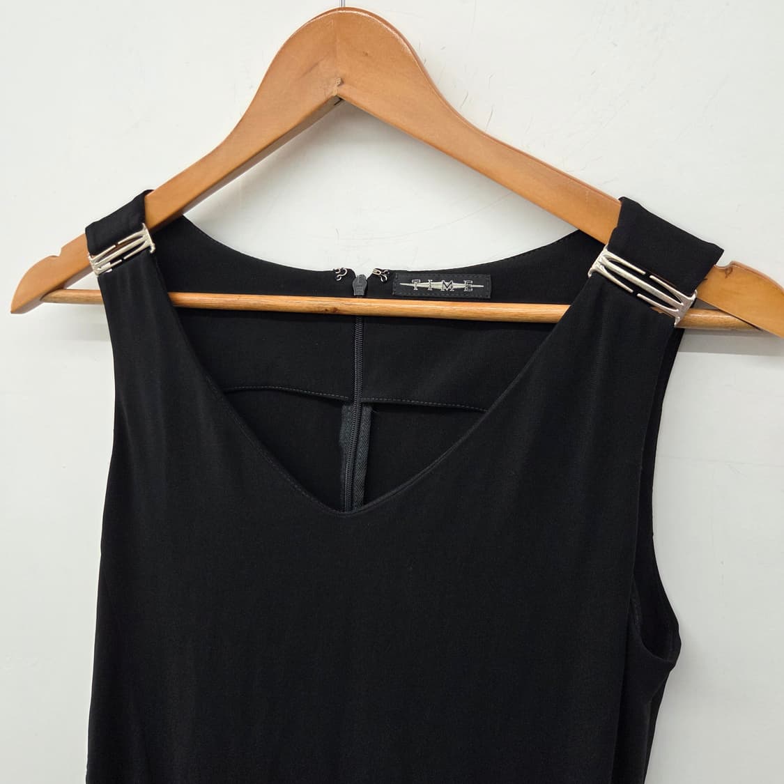 TIME 타임 블랙 민소매 롱 원피스 여s 상품이미지4