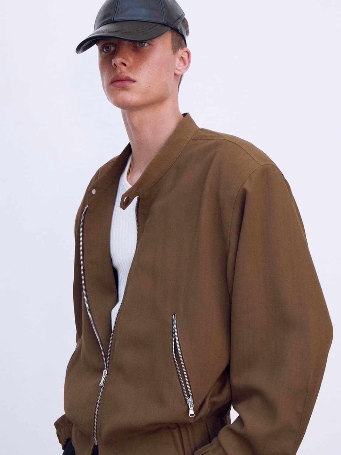 [M] 렉토 카소토 비스코스 보울링 점퍼 자켓 카키 브라운 상품이미지7