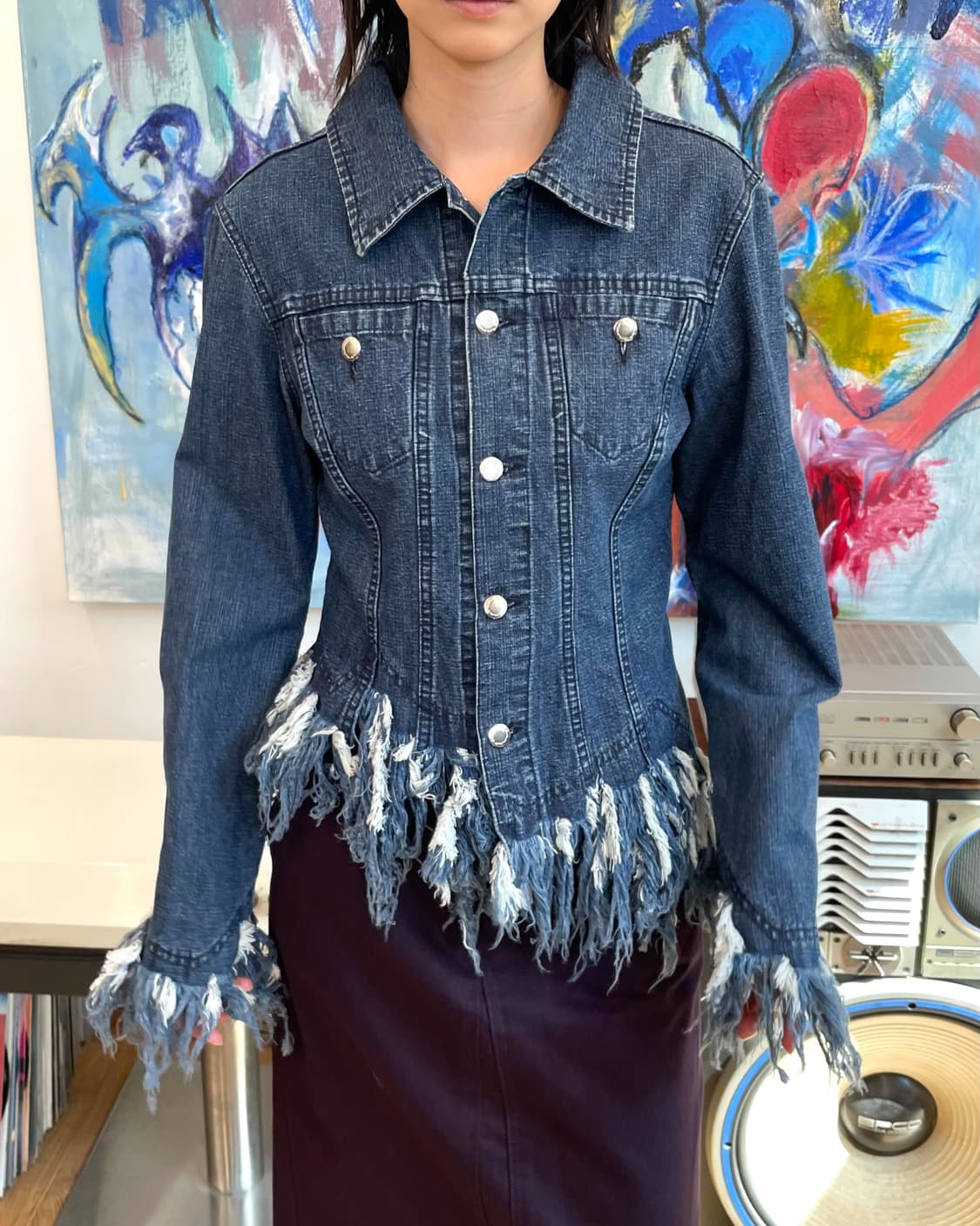 [46] 비비안웨스트우드 데님 프린지 자켓 상품이미지5