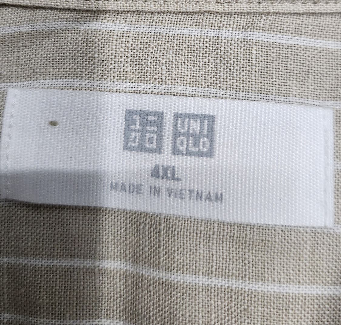 유니클로 스트라이프 린넨 셔츠 4XL 상품이미지3