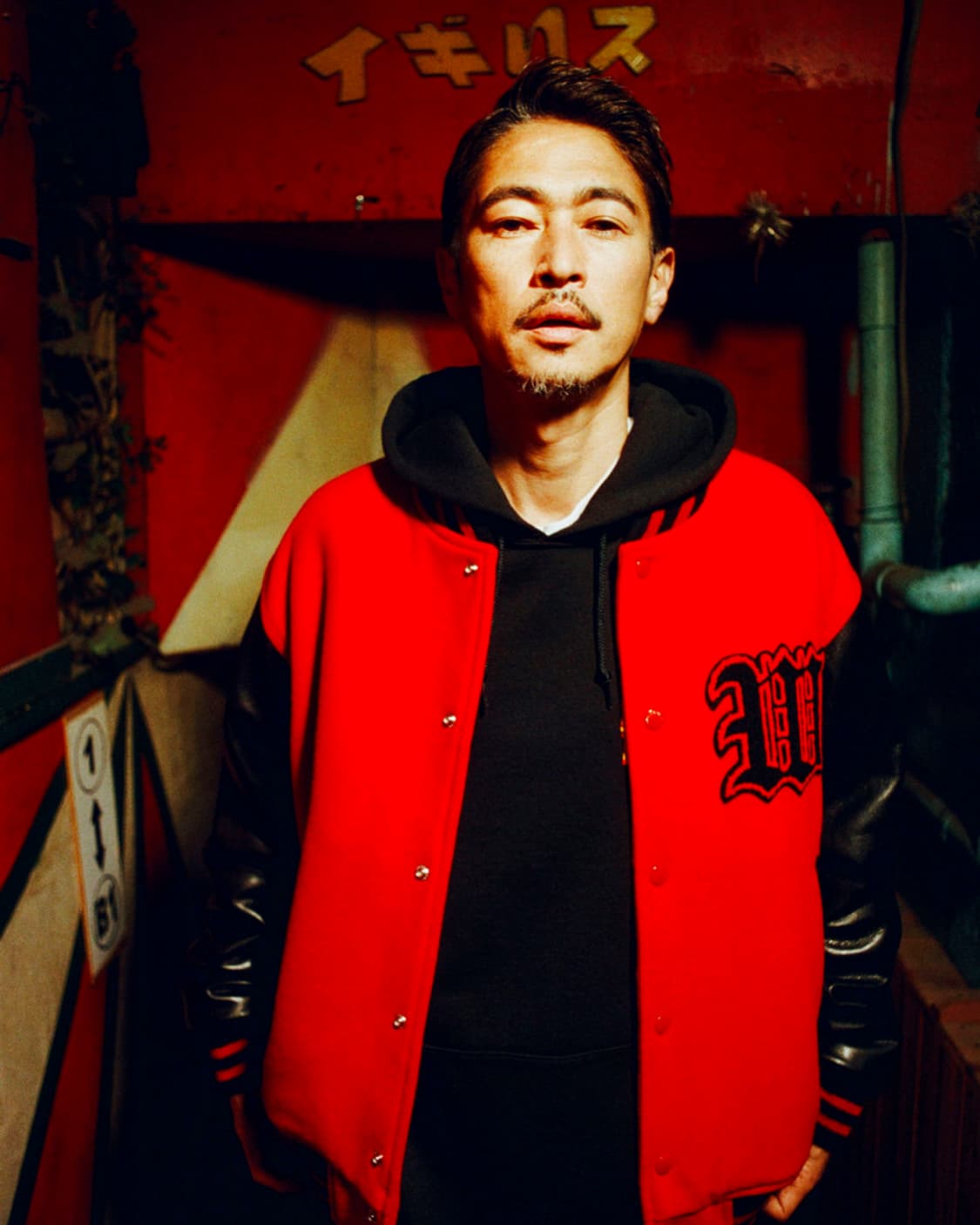 와코마리아 바시티 자켓 레드 L 상품이미지5