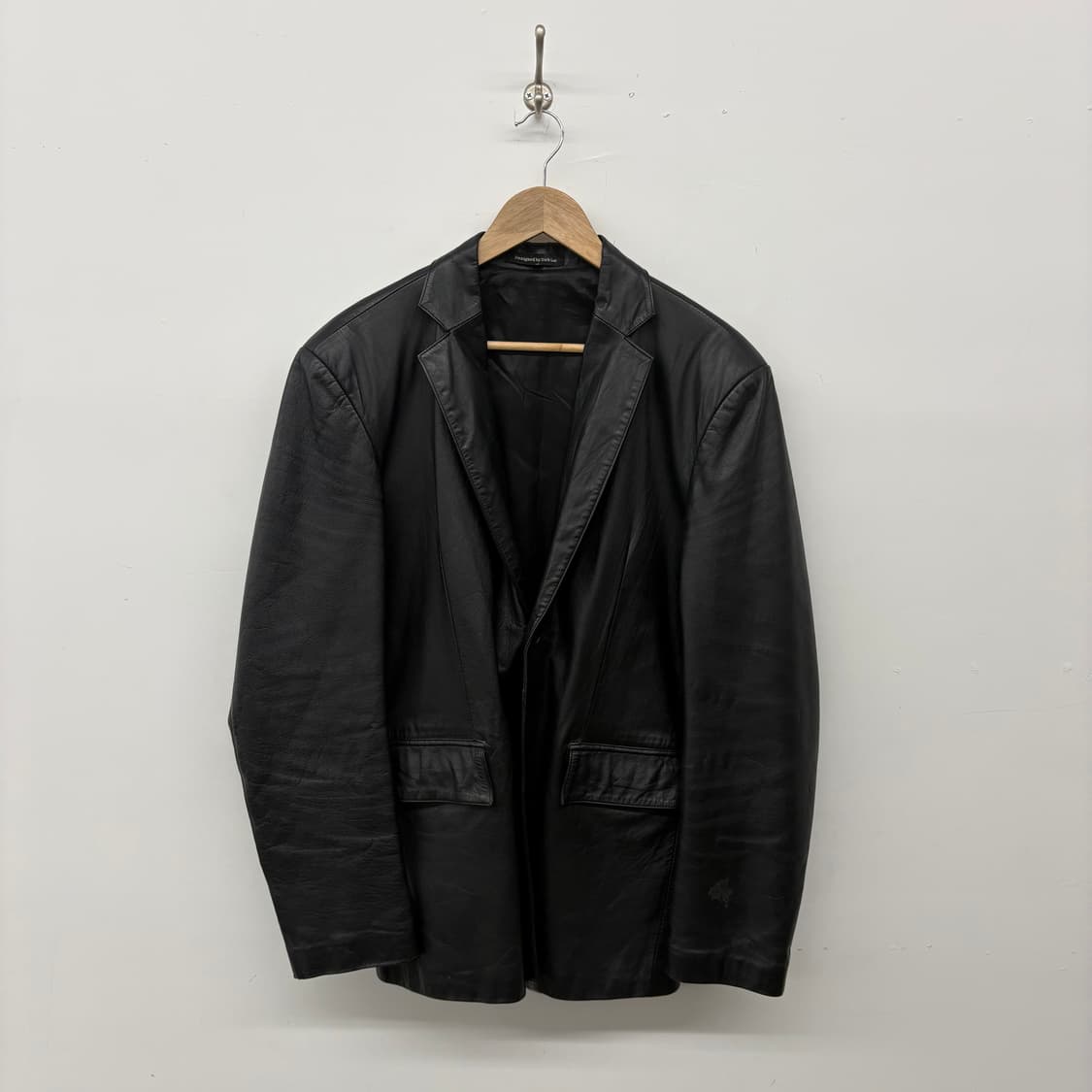 빈티지 리얼레더 소가죽 블랙 가죽자켓 L 상품이미지1