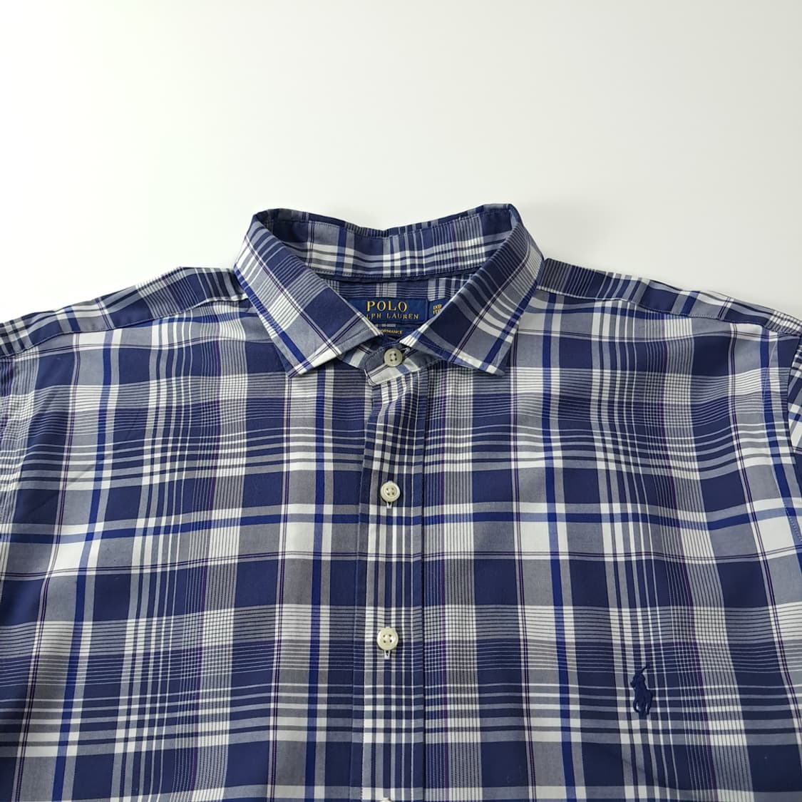 CK261 XL 폴로 퍼포먼스 타탄체크 블루 셔츠 남방 상품이미지2
