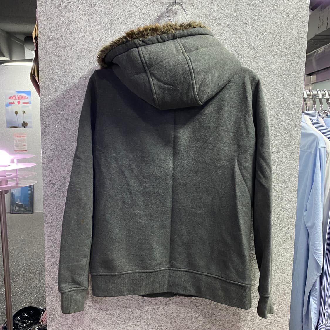 노스페이스 양털후드 그레이 후드집업 B3302 상품이미지4