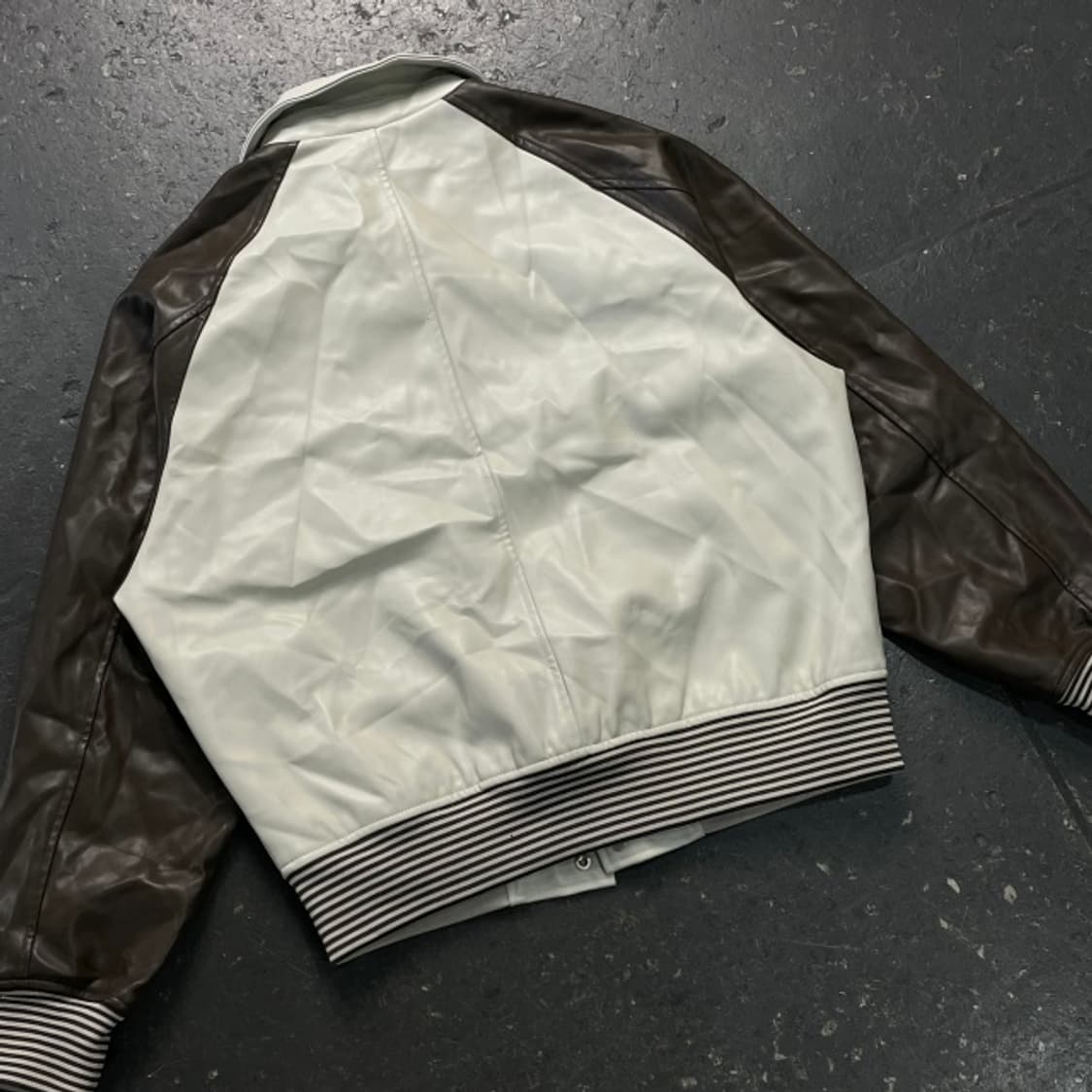 100 파르티멘토 배색 레더 자켓 상품이미지5