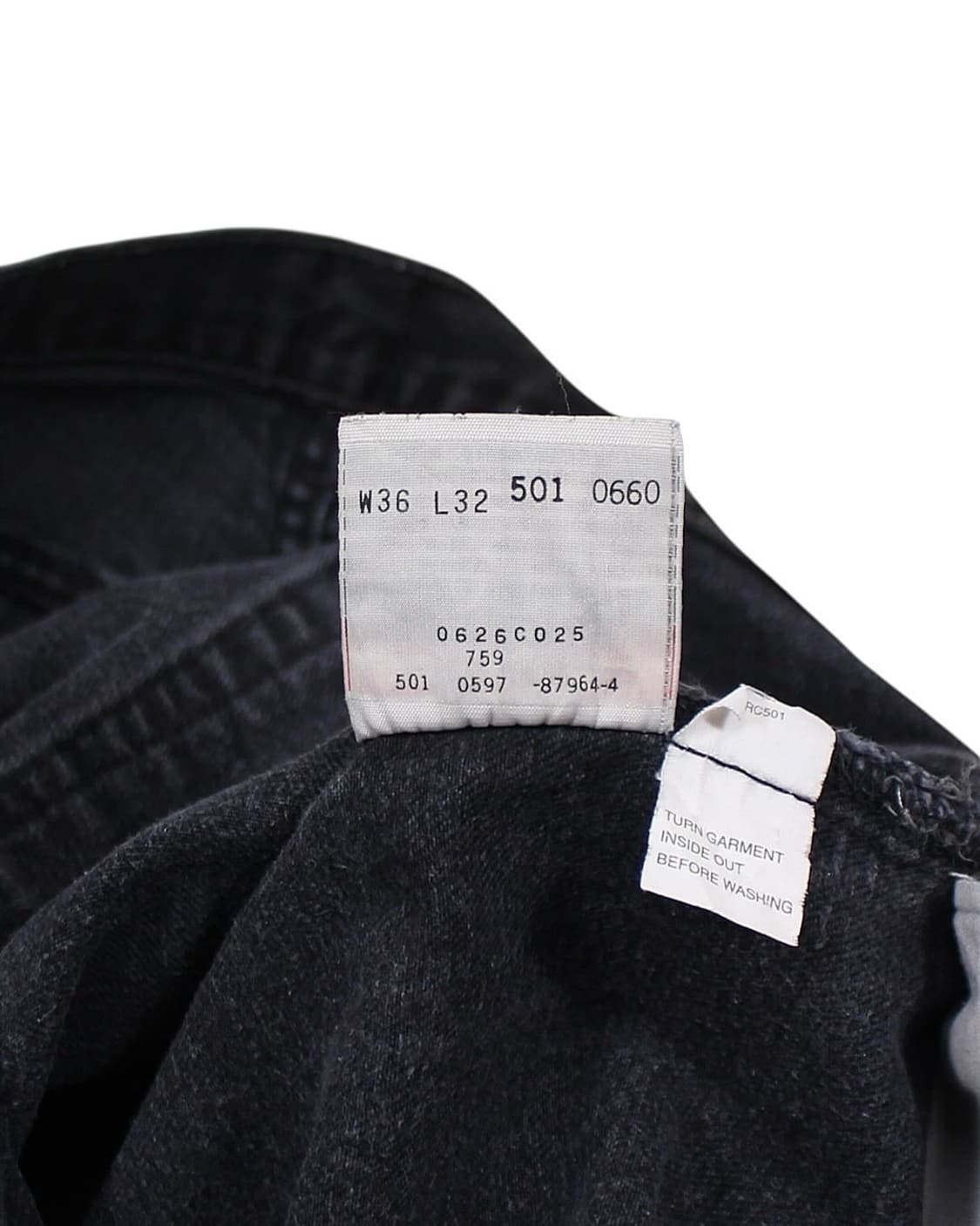 1997 USA 리바이스 501-0660 블랙 데님 팬츠 빈티지 미국제 상품이미지5