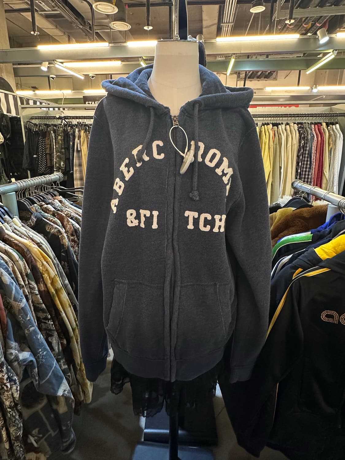 아베크롬비 차콜 후드집업 상품이미지2