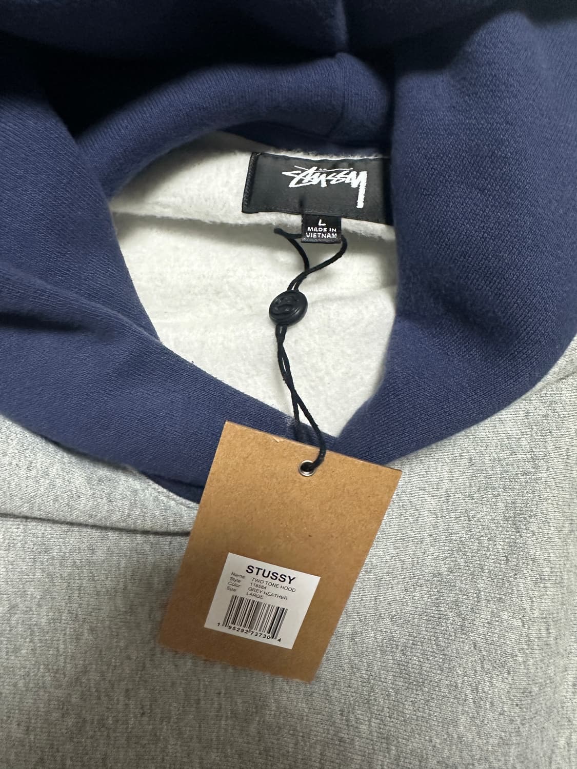 Stussy 25fw 스투시 투톤 후디 후드 L 상품이미지4