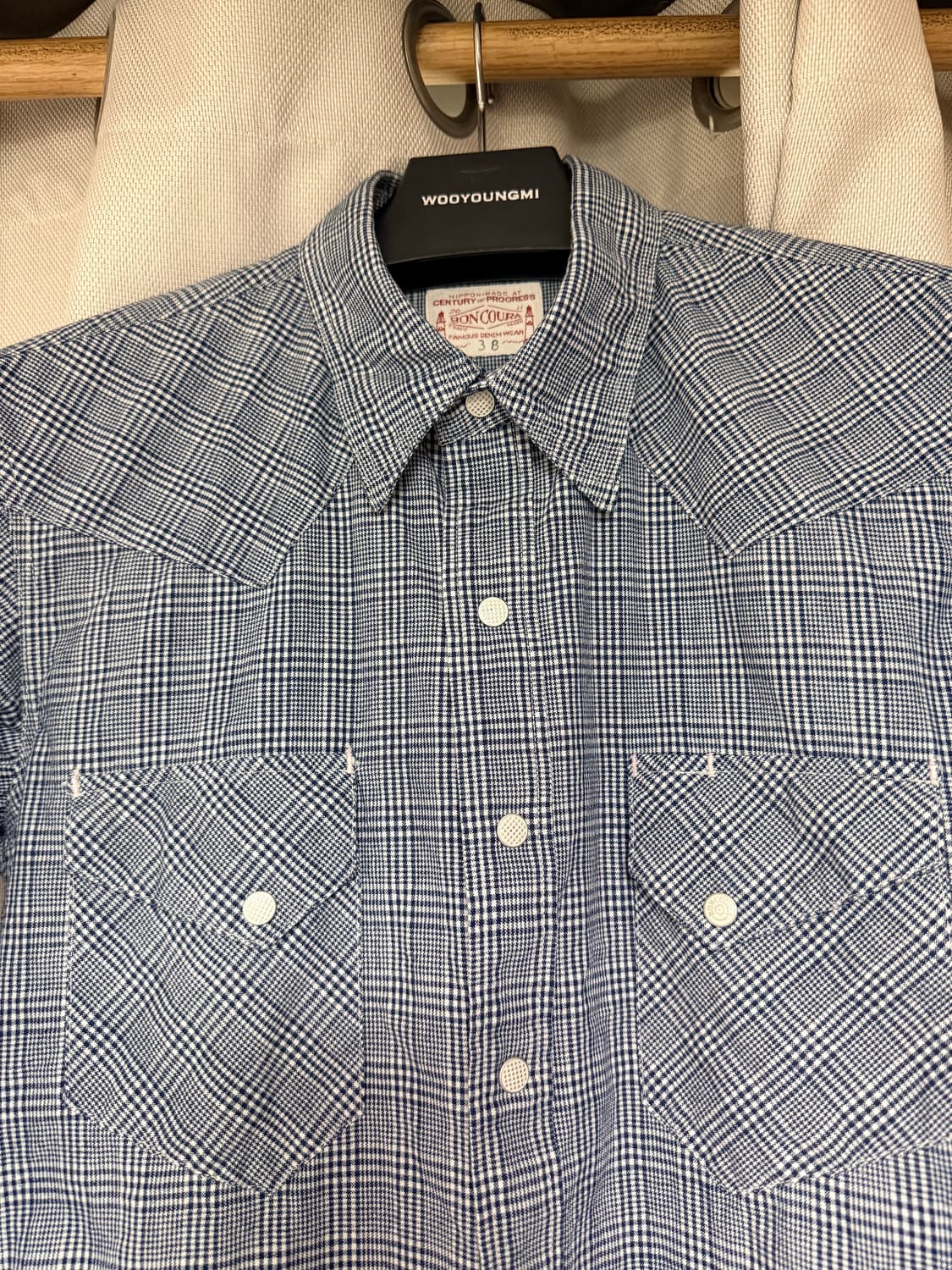 본쿠라 웨스턴셔츠 글렌체크 상품이미지2