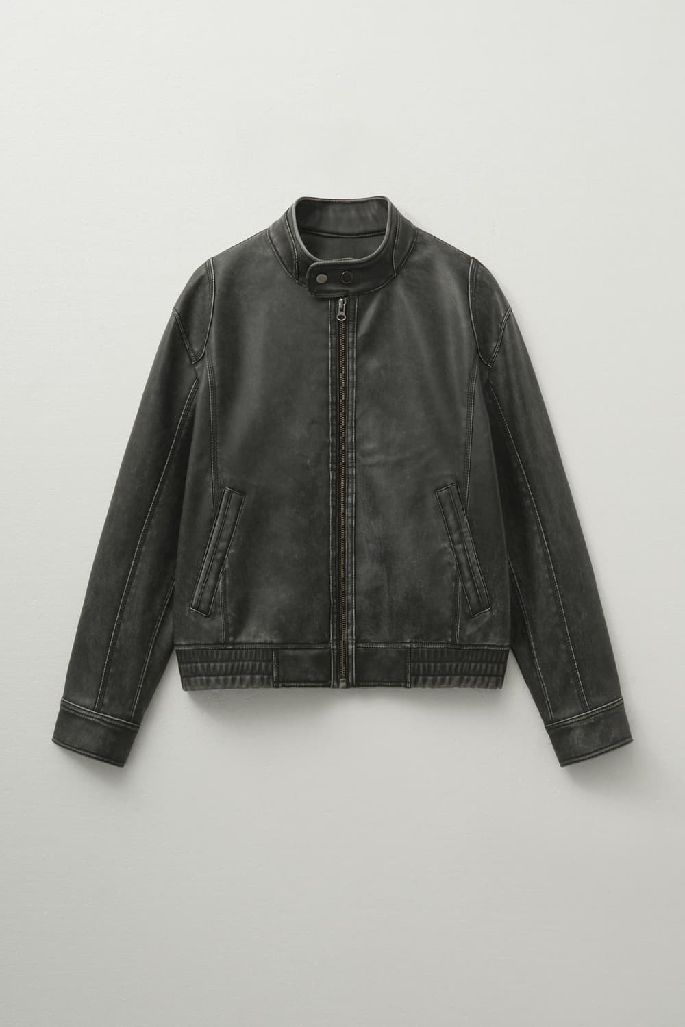 (유일매물) 헬레네 파리스 워시드 레더 블루종 자켓 상품이미지4