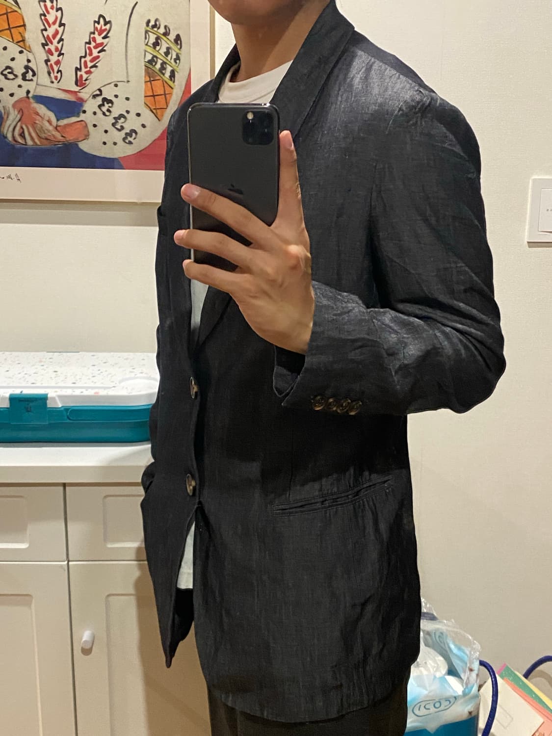 조르지오 아르마니 숄 라펠 블레이저 상품이미지3