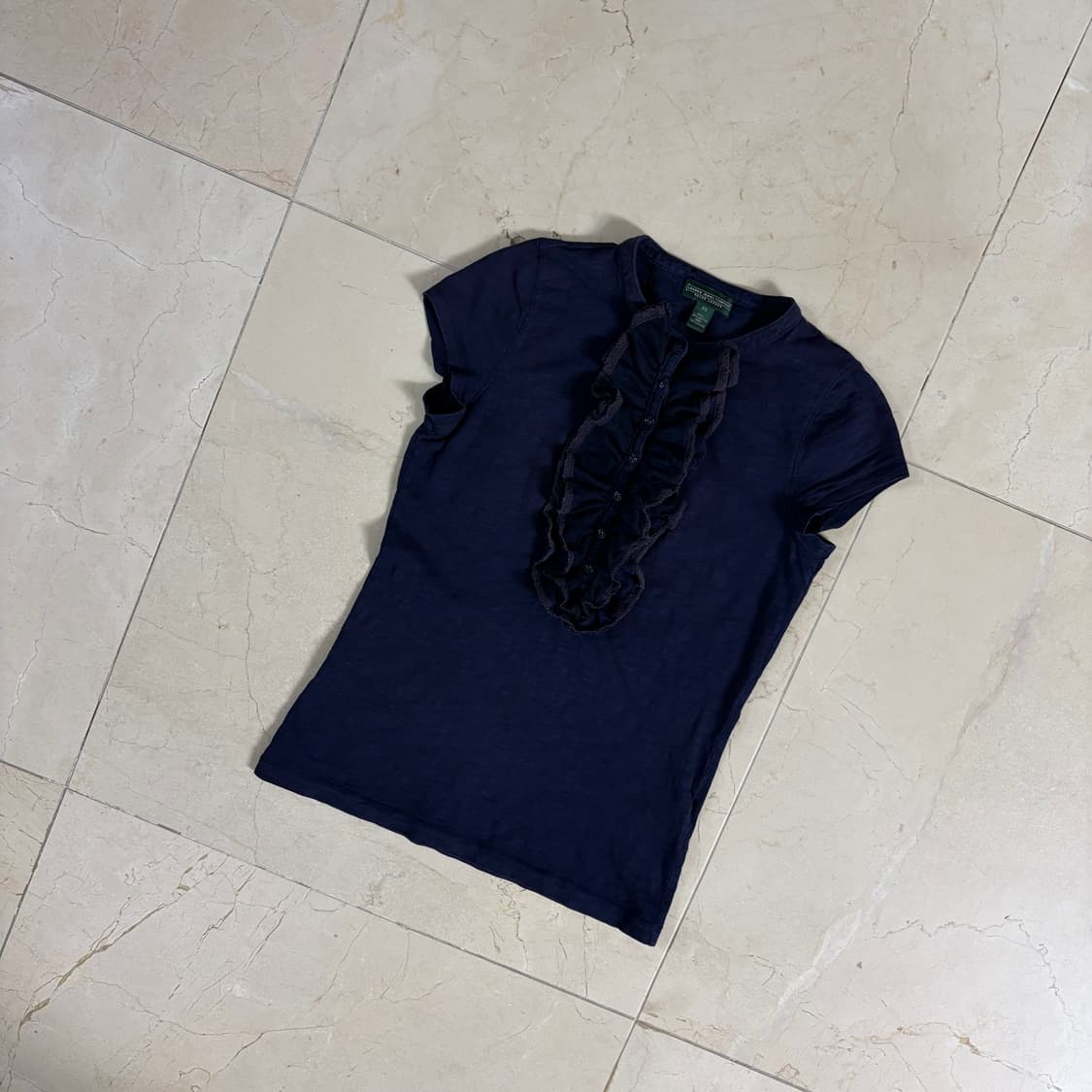 Ralph Lauren Ruffle Henley Tee 상품이미지6
