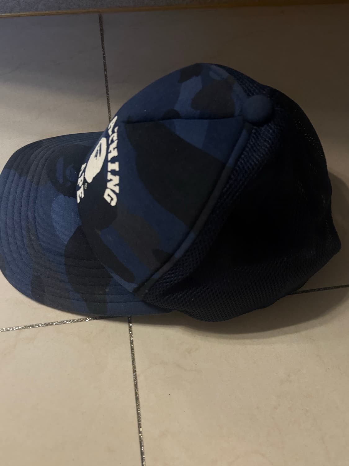 베이프 x jjj자운드 카모 메쉬캡 네이비 상품이미지3