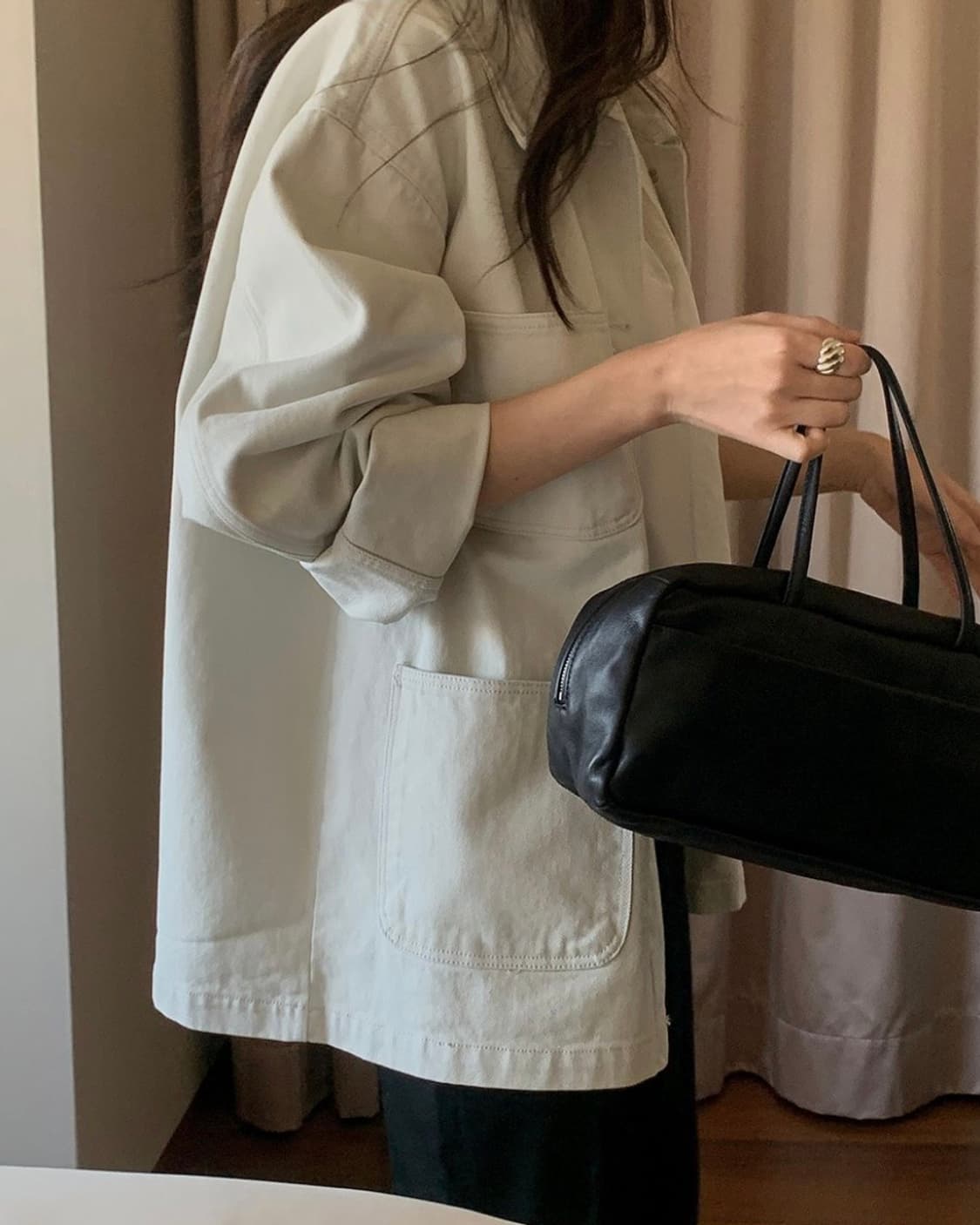 미엘 워크자켓 아이보리 상품이미지3