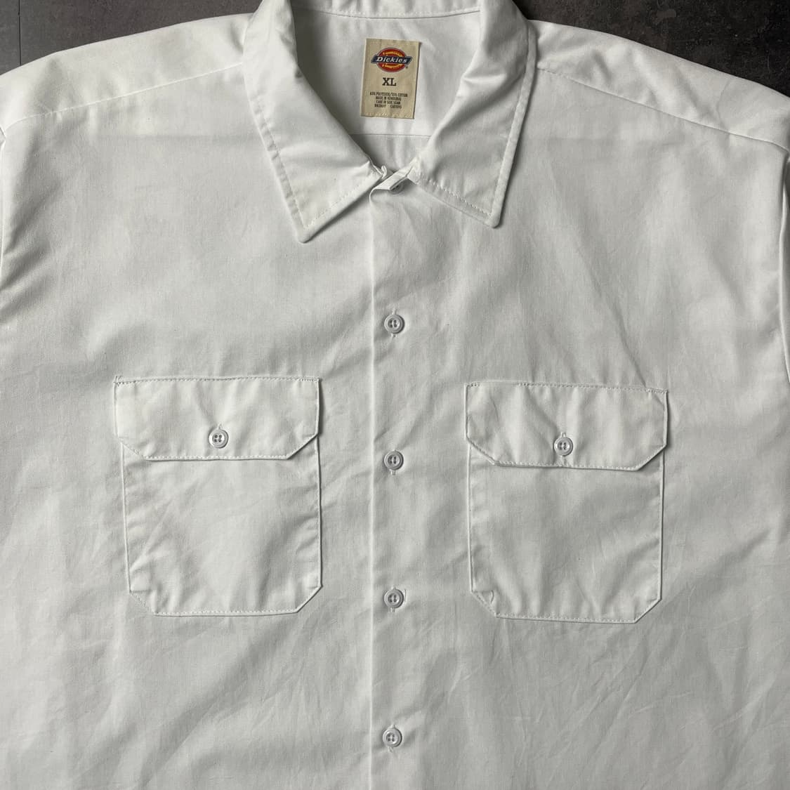 DICKIES 디키즈 빈티지 화이트 플랩포켓 반팔 워크셔츠 A00958 상품이미지3