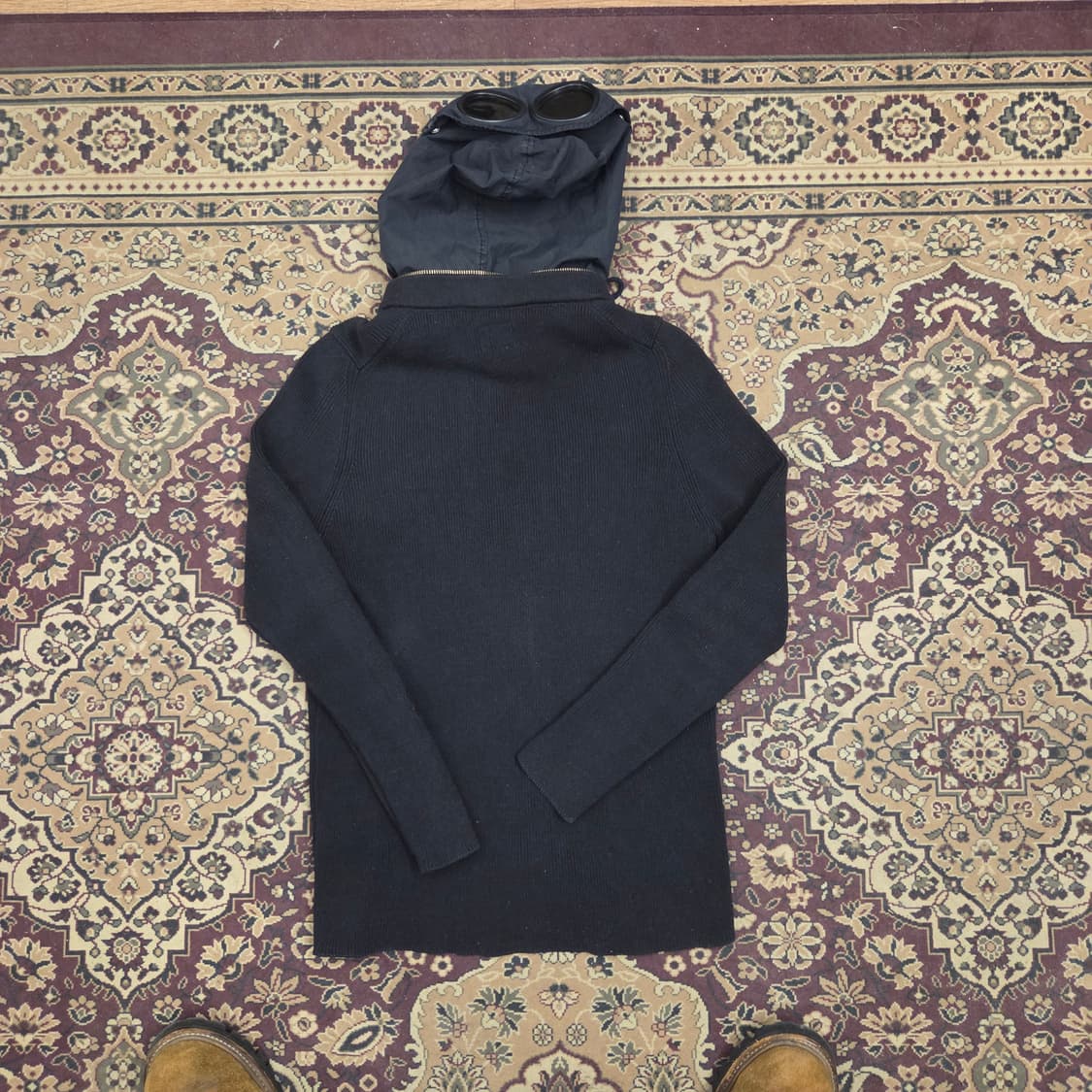 cp컴퍼니 고글 니트 후드 집업 95 상품이미지2