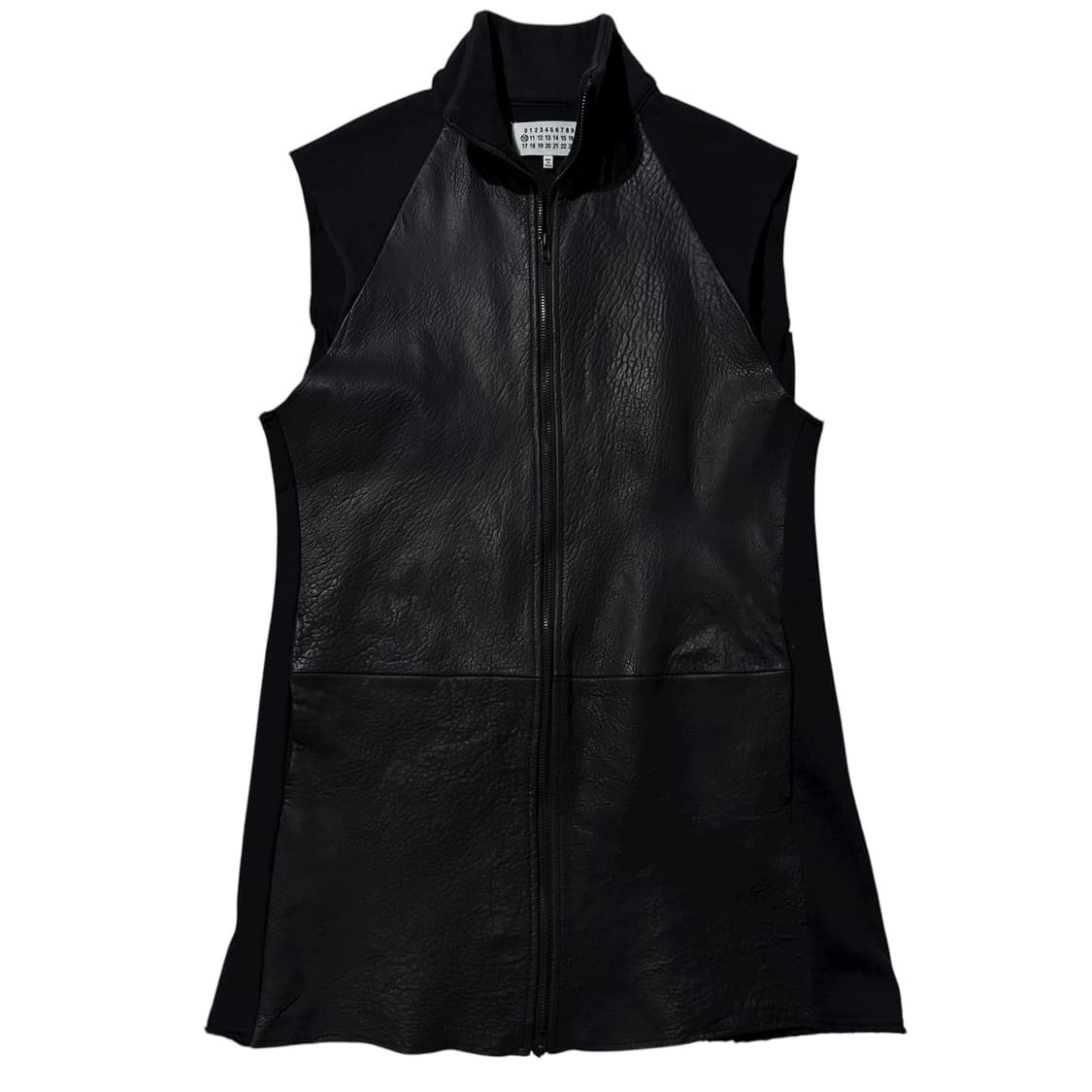 (매장판) 메종 마르지엘라 슬리브리스 레더 집업 코트 블랙 상품이미지2