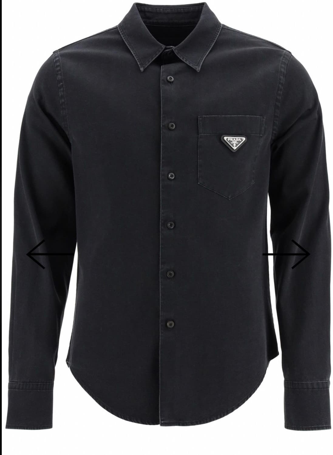 프라다 삼각로고 흑청 셔츠 19-20SS 42(105) 상품이미지3