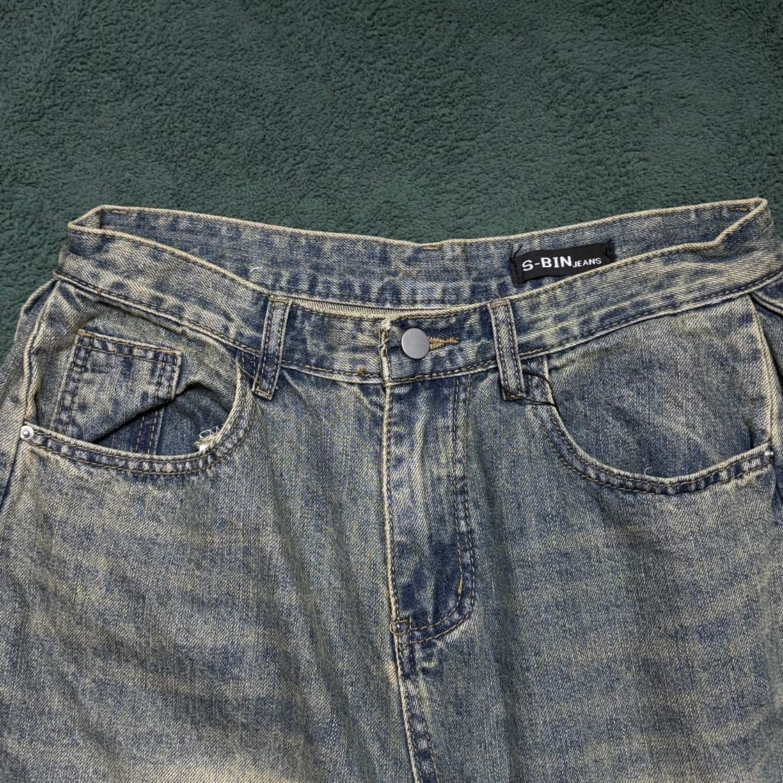 빈티치 중청 오버핏 워싱 데님 팬츠 상품이미지4
