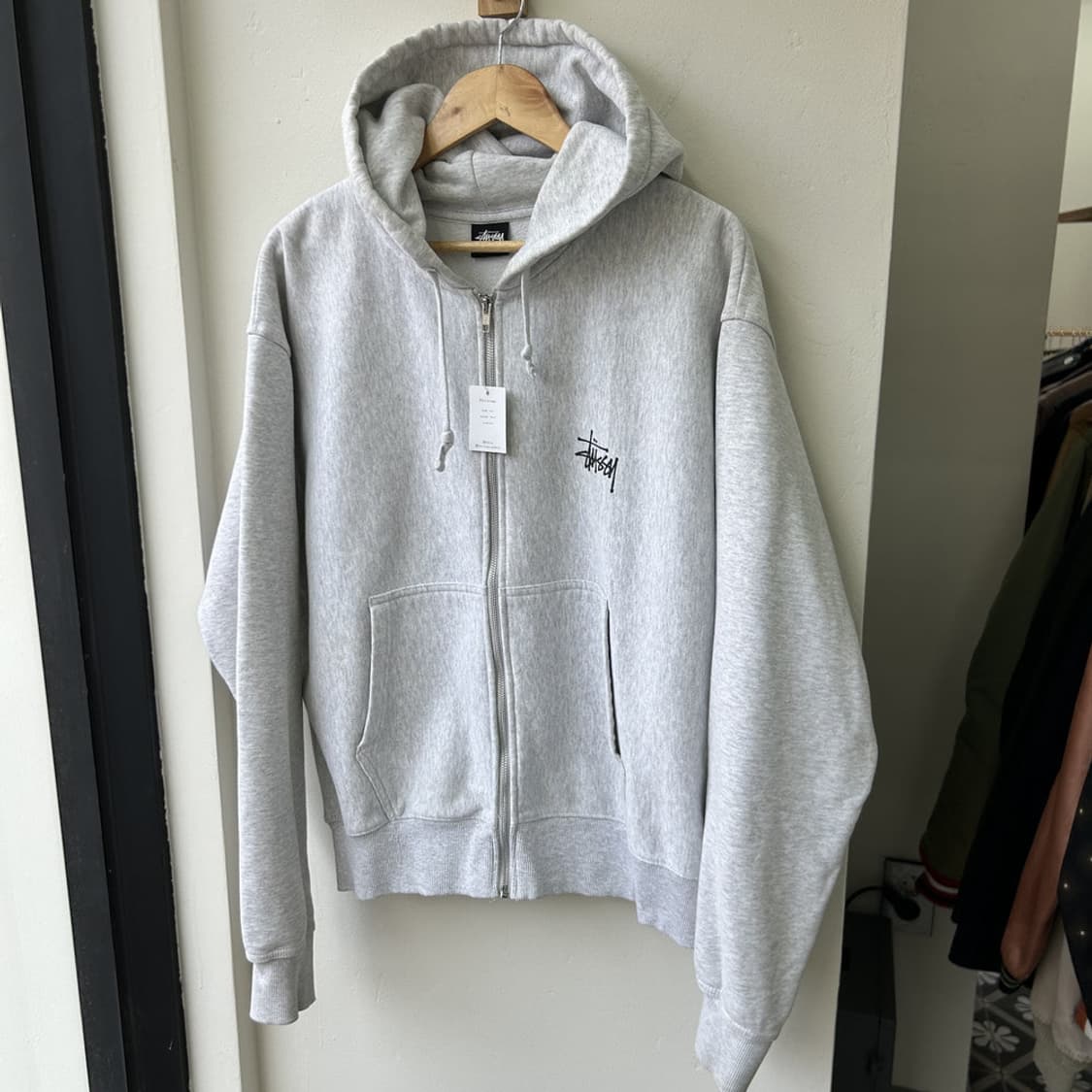 16242 - 스투시 베이직 애쉬 헤더 후드 집업 상품이미지2