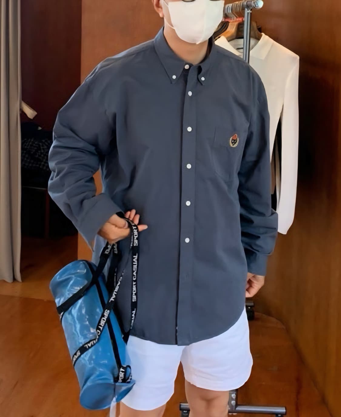 헤리티지플로스 빈티지 트윌셔츠 네이비 상품이미지1