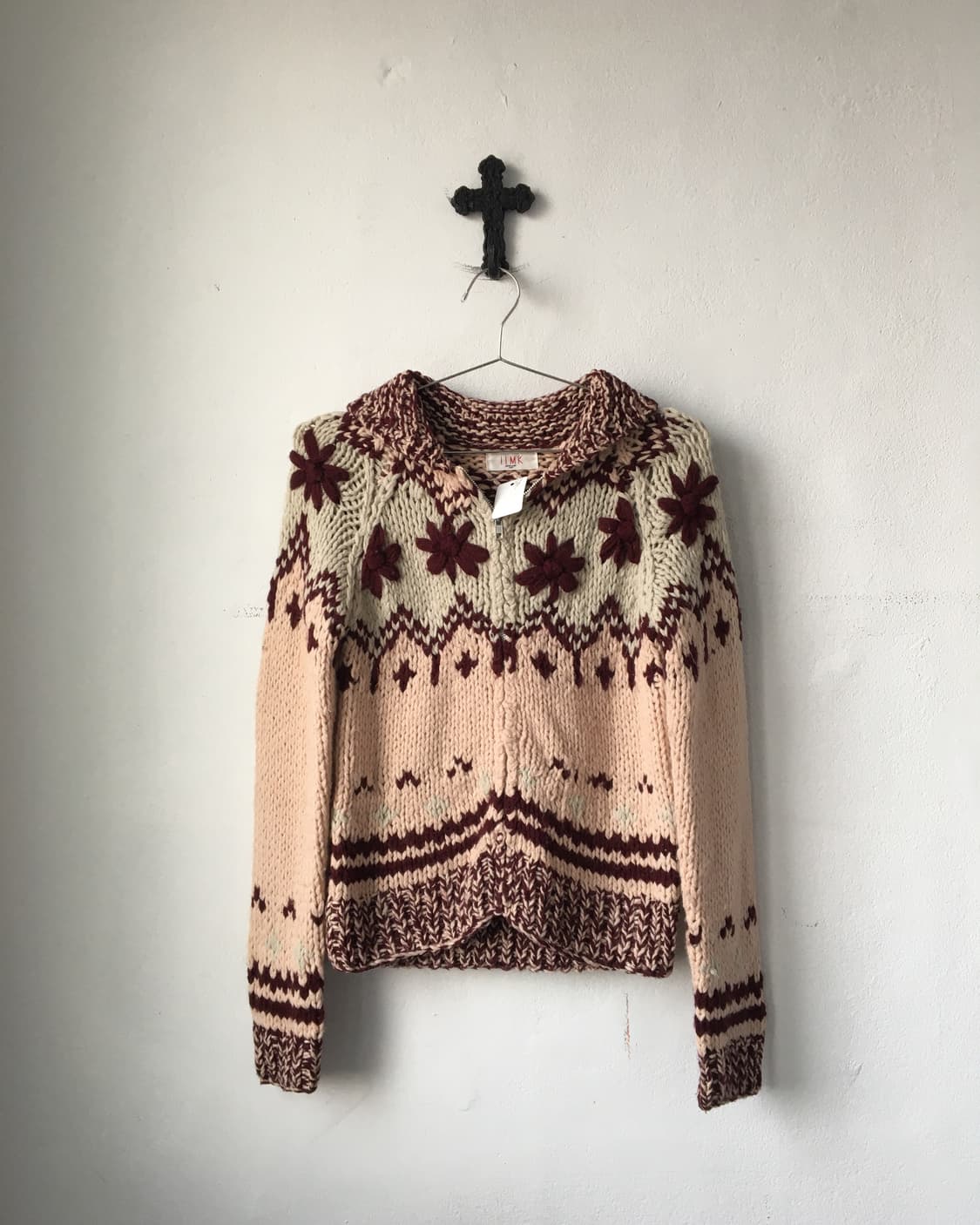 Corsage point knit zip up 상품이미지2