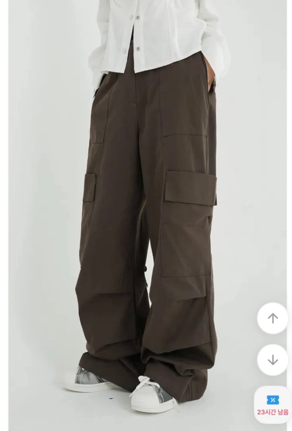 바이너리원 키미스 백셔링 리본 카고 파러슈트팬츠 상품이미지3