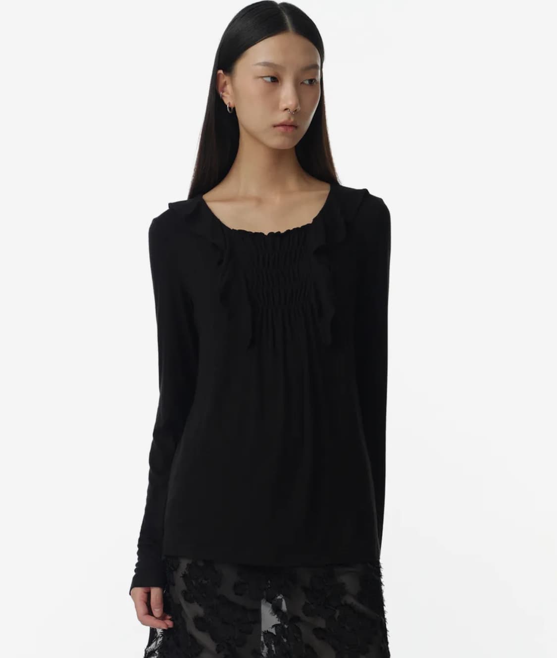 밀로우먼 프릴 긴팔 티셔츠 상품이미지2