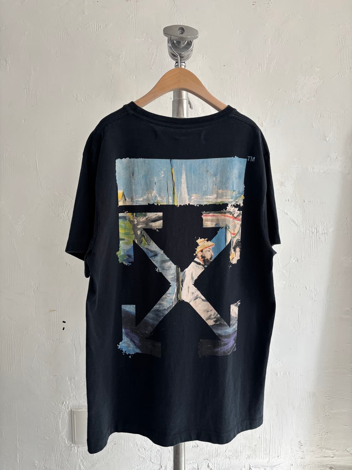 Off White 오프화이트 멀티 컬러 에로우 블랙 반팔티 상품이미지5